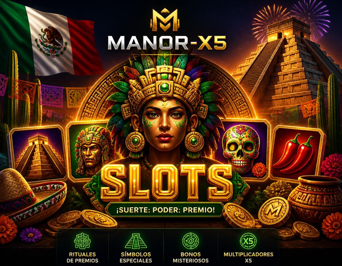 MANOR-X5 - slot reels and mobile play MANOR-X5 slot reels with coins, game symbols, and a mobile play layout